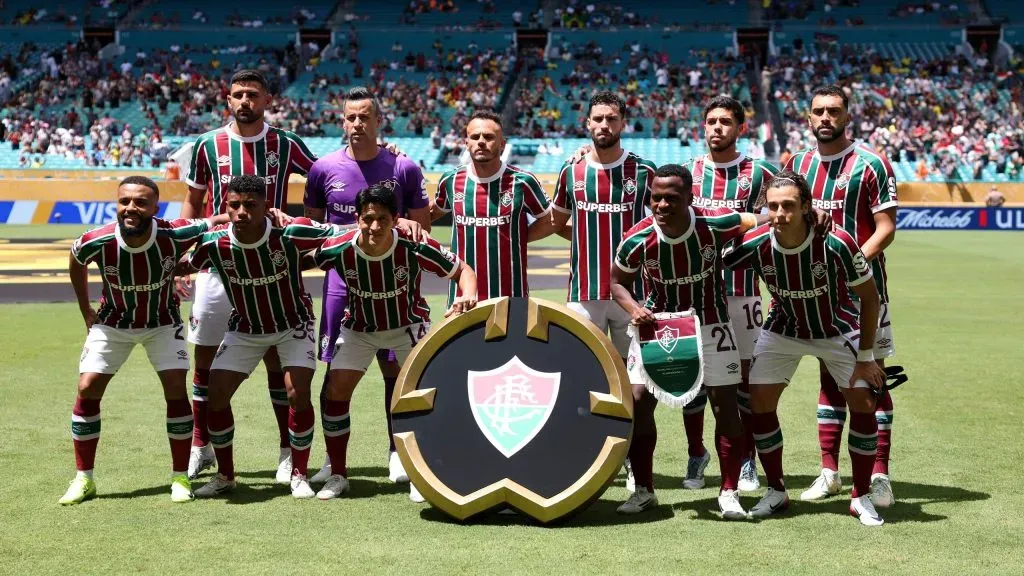 Equipe do Fluminense pousando para foto antes de jogo pelo Mundial de Clubes. (Photo by Megan Briggs/Getty Images)