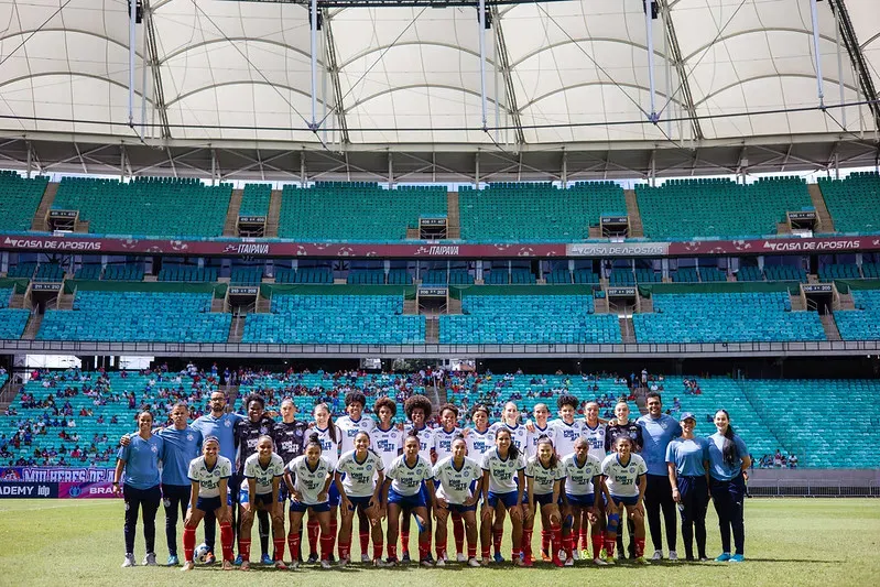 Jogadoras do elenco do Bahia em 2025 (Reprodução/Leticia Martins/EC Bahia)