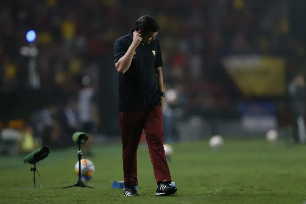 PE – RECIFE – 09/07/2025 – COPA DO NORDESTE 2025, SPORT X CEARA – Daniel Paulista tecnico do Sport durante a partida entre Sport e Ceara no Estadio da Ilha do Retiro em Recife (PE), pela Copa do Nordeste 2025. Foto: Marlon Costa/AGIF