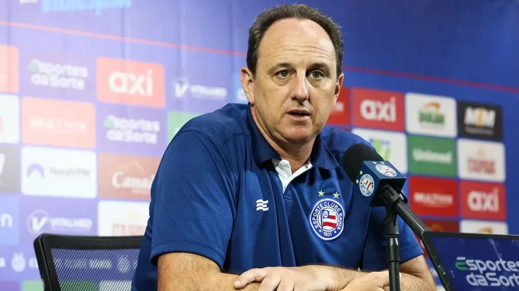 Rogério Ceni, técnico do Bahia em coletiva. Foto: Letícia Martins/EC Bahia