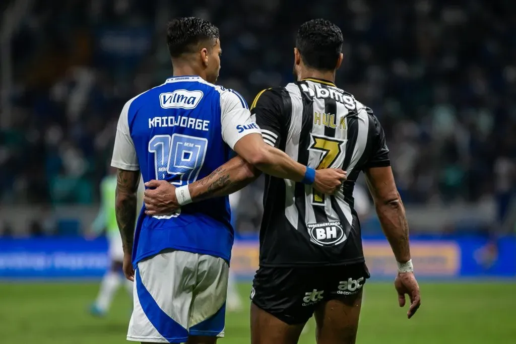 Hulk jogador do Atletico-MG durante partida contra o Cruzeiro no estadio Mineirao pelo campeonato Brasileiro A 2025. Foto: Fernando Moreno/AGIF
