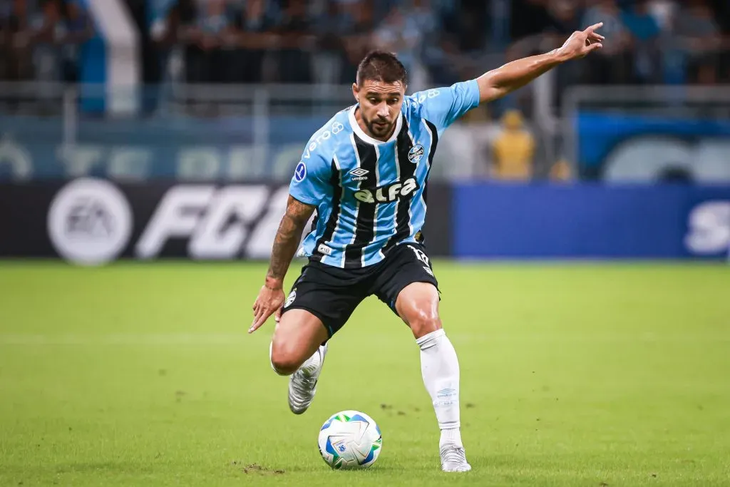 João Pedro jogador do Grêmio durante partida contra o Atletico Grau – Foto: Maxi Franzoi/AGIF