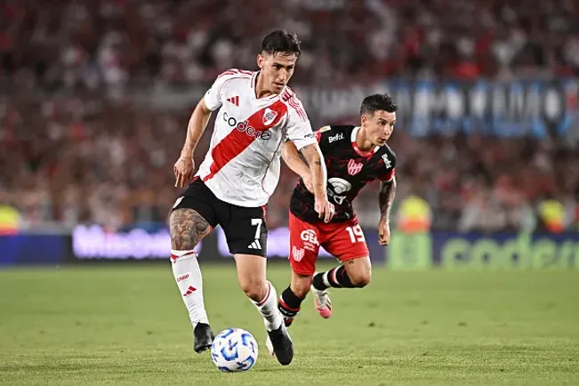 Matías Rojas atuando no River Plate em 2025 – (Photo by Rodrigo Valle/Getty Images)