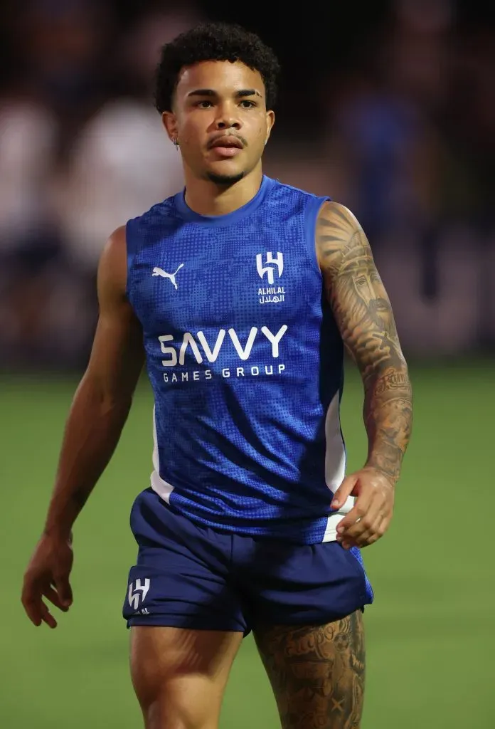 NASHVILLE, TENNESSEE – JUNE 25: KAIO CESAR during the Training ahead of their FIFA Club World Cup 2025 match between Al Hilal and CF Pachuca at Nashville SC Training Facility on June 25, 2025 in Nashville, Tennessee. (Photo by Richard Pelham/Getty Images)