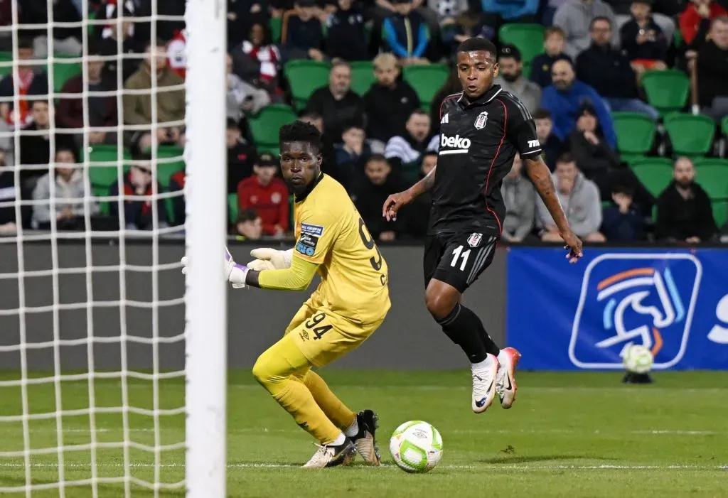 Keny Arroyo durante confronto contra o Athletic na UEFA Conference League 2024/25. (Photo by Charles McQuillan/Getty Images)