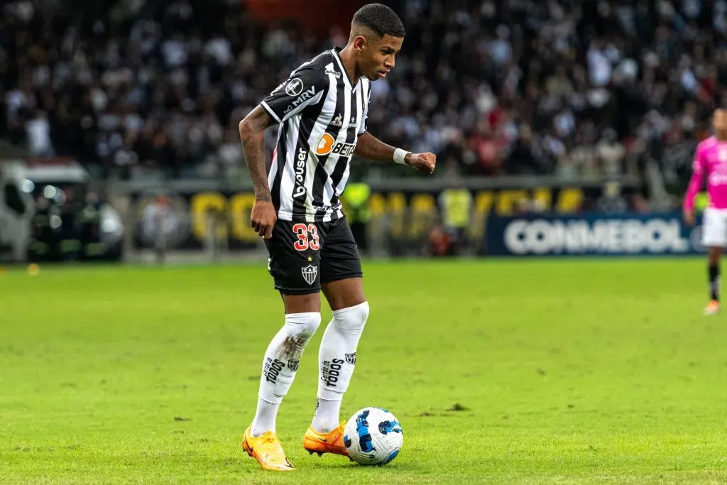 MG – Belo Horizonte – 19/05/2022 – LIBERTADORES 2022 ATLETICO -MG X INDEPENDIENTE DEL VALLE – Savinho jogador do Atletico-MG durante partida contra o Independiente del Valle no estadio Mineirao pelo campeonato Copa Libertadores 2022. Foto: Alessandra Torres/AGIF