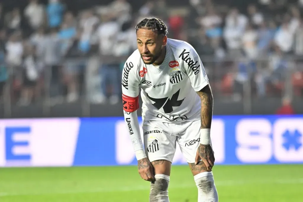 SP – SAO PAULO – 17/08/2025 – BRASILEIRO A 2025, SANTOS X VASCO – Neymar jogador do Santos durante partida contra o Vasco no estadio Morumbi pelo campeonato Brasileiro A 2025. Foto: Jota Erre/AGIF