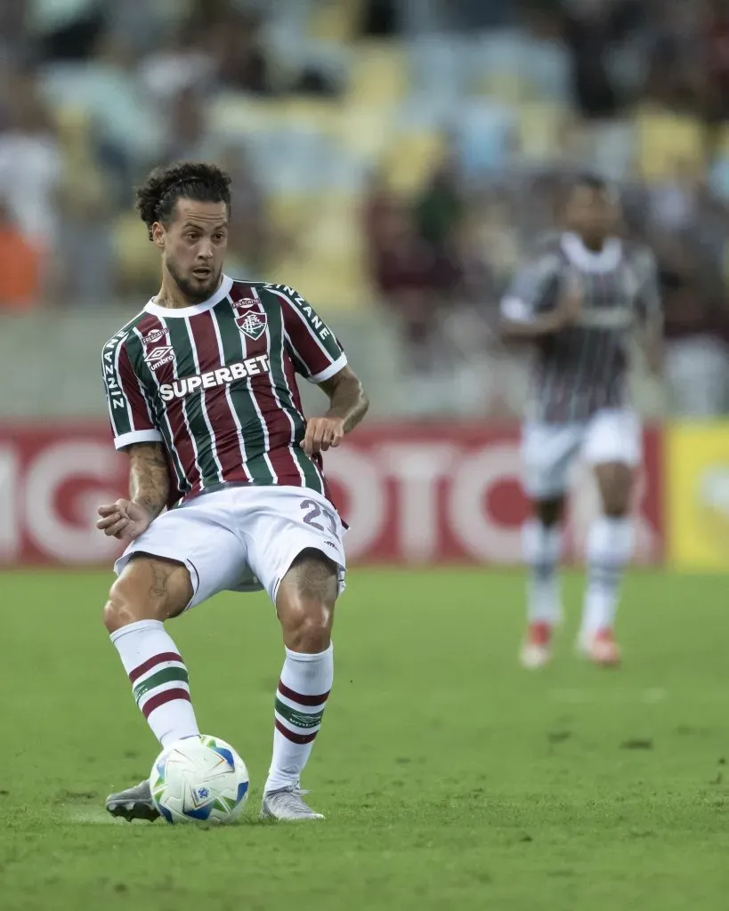 Guga durante partida contra o Once Caldas na Sul-americana de 2025. Foto: Jorge Rodrigues/AGIF