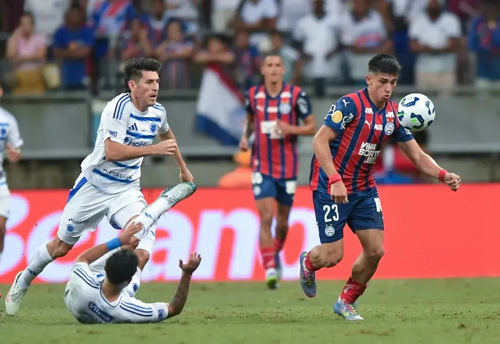 Sanabria jogador do Bahia durante partida contra o Cruzeiro no estadio Arena Fonte Nova pelo campeonato Brasileiro A 2025. Foto: Jhony Pinho/AGIF