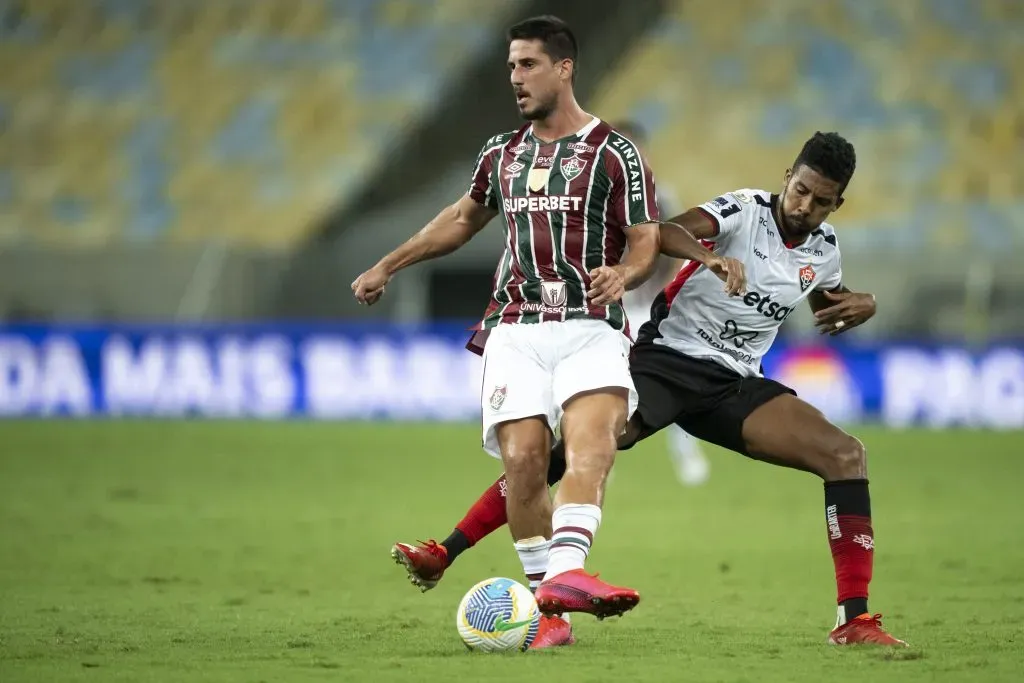 Gabriel Pires, quando atuava pelo Fluminense. Foto: Jorge Rodrigues/AGIF