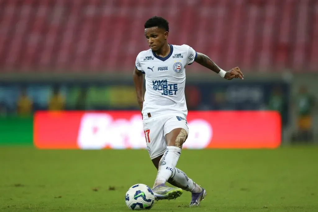 PE – RECIFE – 06/08/2025 – COPA DO BRASIL 2025, RETRO X BAHIA – Kayky jogador do Bahia durante a partida contra o Retro na Arena de Pernambuco, pela Copa do Brasil 2025. Foto: Marlon Costa/AGIF