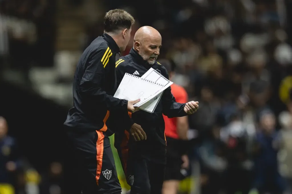 Sampaoli durante Atlético-MG x Mirassol. Foto: Pedro Souza / Atlético