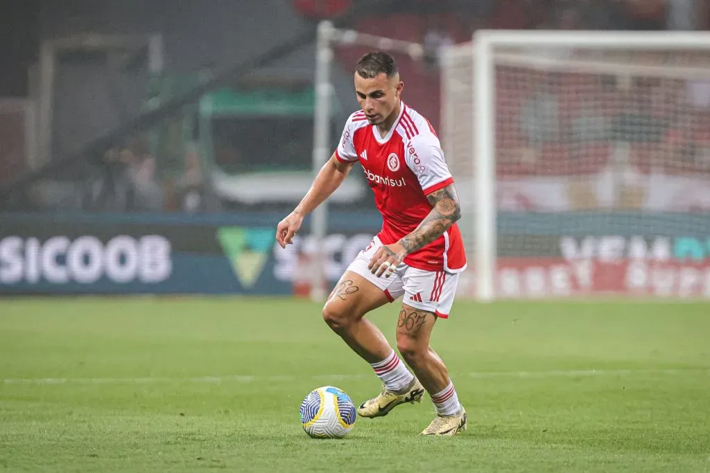 Bruno Gomes jogador do Internacional durante partida contra o Criciúma no Beira-Rio pelo campeonato Brasileiro A 2024. Foto: Maxi Franzoi/AGIF
