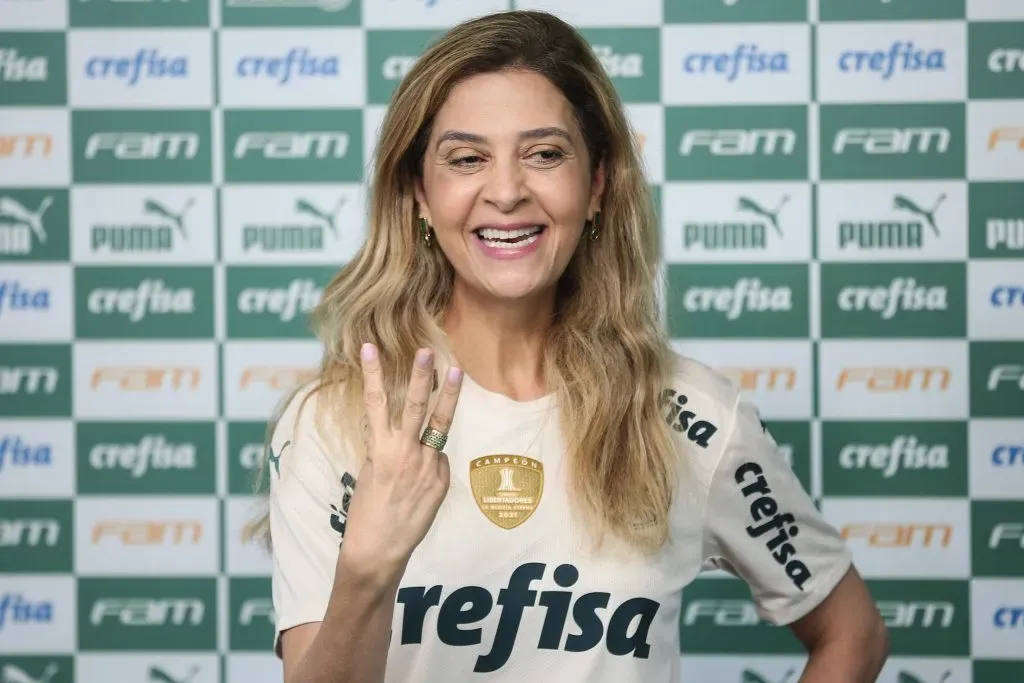 SP – Sao Paulo – 16/12/2021 – PALMEIRAS, COLETIVA PRESIDENTE – A Presidente do Palmeiras Leila Pereira durante coletiva de imprensa realizada no CT Barra Funda. Foto: Ettore Chiereguini/AGIF