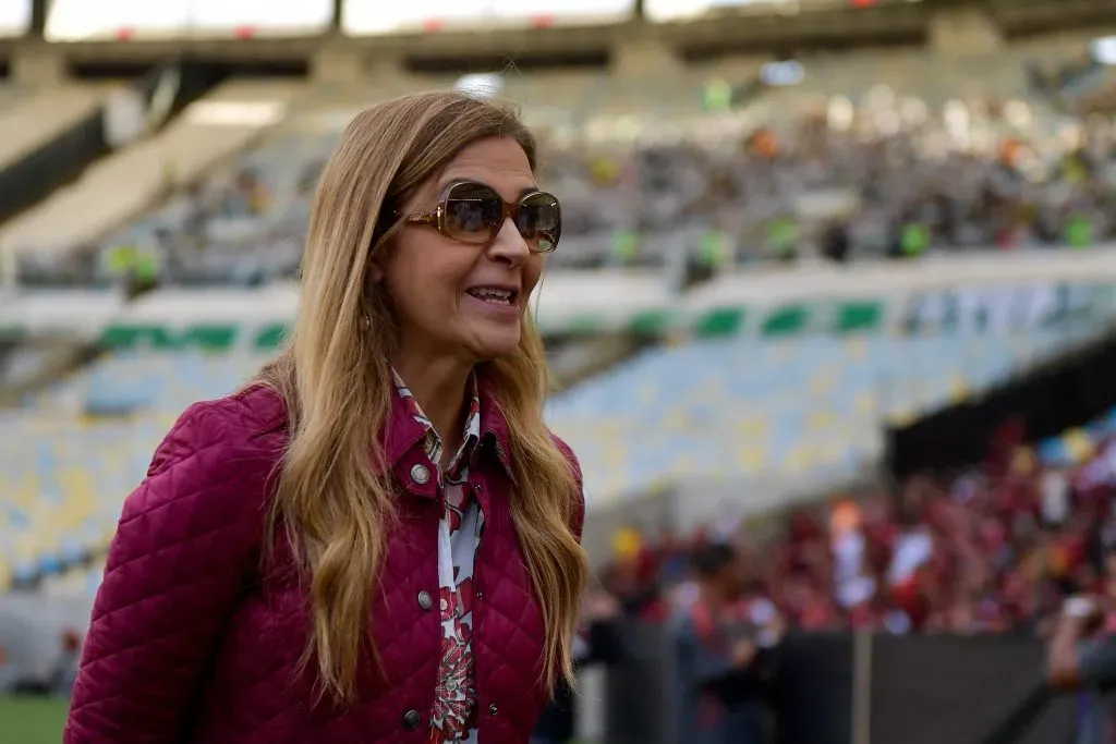 Leila Pereira Presidente do Palmeiras durante partida contra o Flamengo no estadio Maracana pelo campeonato Brasileiro A 2024. Foto: Thiago Ribeiro/AGIF