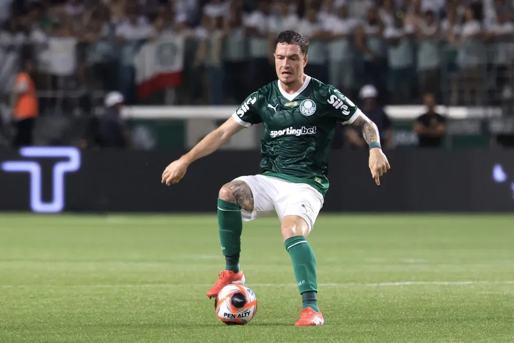 SP – SAO PAULO – 16/02/2025 – PAULISTA 2025, PALMEIRAS X SAO PAULO – Anibal Moreno jogador do Palmeiras durante partida contra o Sao Paulo no estadio Arena Allianz Parque pelo campeonato Paulista 2025. Foto: Marcello Zambrana/AGIF