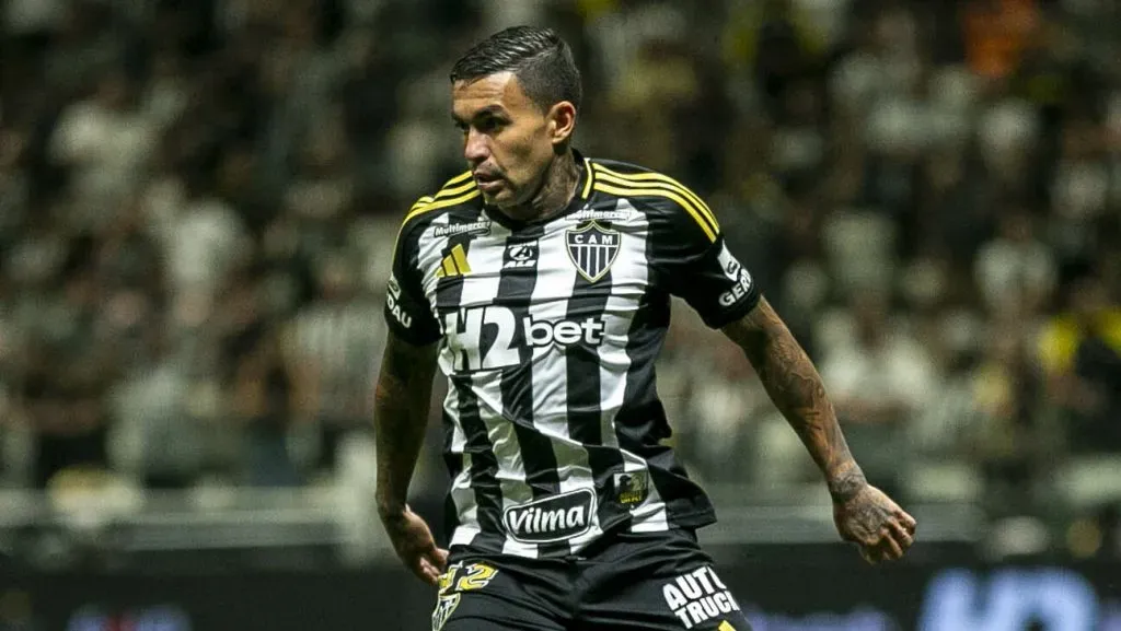 Dudu, atacante do Galo. Foto: Fernando Moreno/AGIF