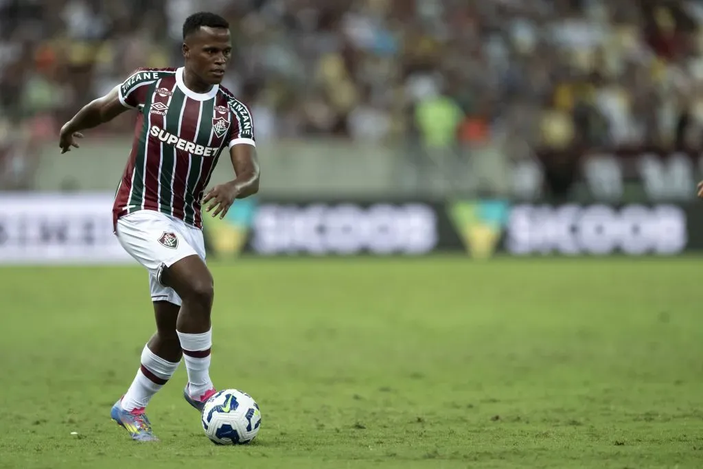 RJ – RIO DE JANEIRO – 03/05/2025 – BRASILEIRO A 2025, FLUMINENSE X SPORT – Jhon Arias jogador do Fluminense durante partida contra o Sport no estadio Maracana pelo campeonato Brasileiro A 2025. Foto: Jorge Rodrigues/AGIF