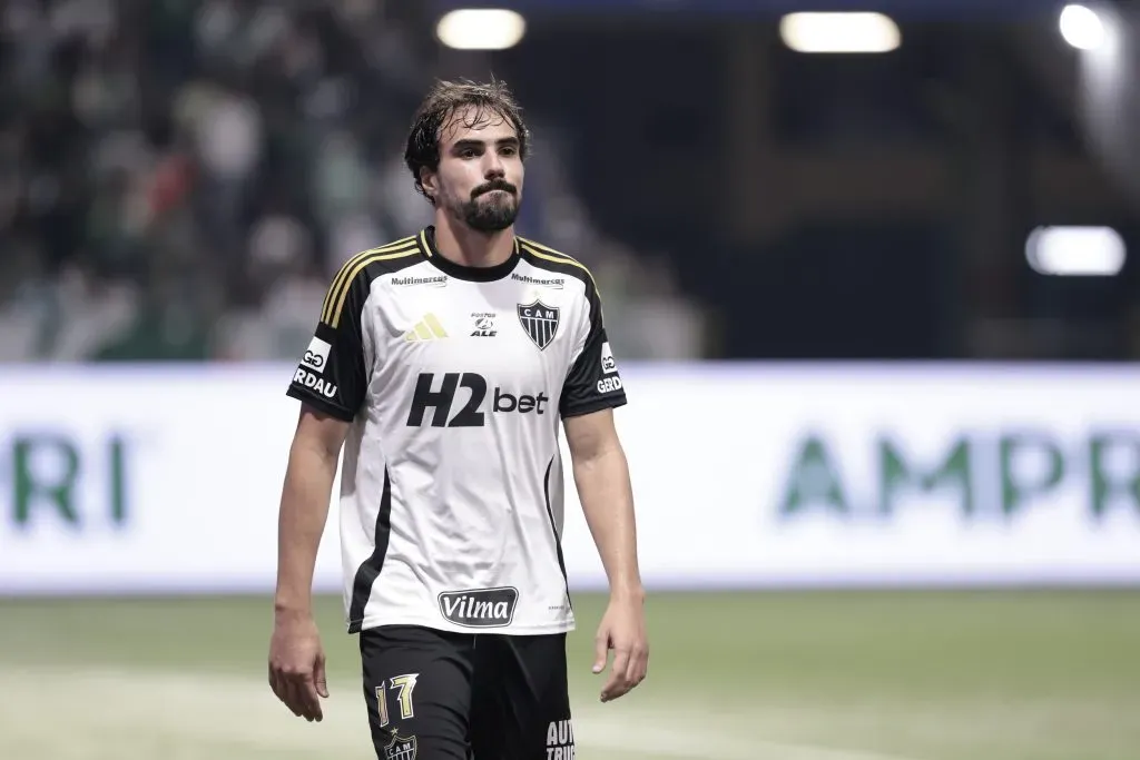 Igor Gomes jogador do Atletico-MG durante partida contra o Palmeiras no estadio Arena Allianz Parque pelo campeonato Brasileiro A 2025. Foto: Marcello Zambrana/AGIF