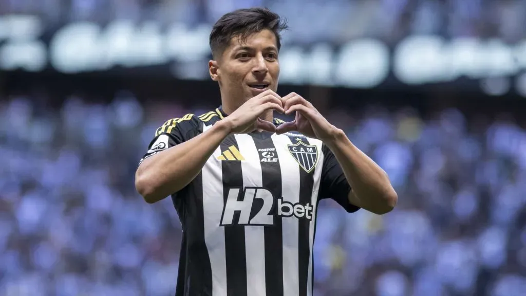 Alan Franco marcou o gol da vitória do Galo sobre o Ceará. Foto: AGIF