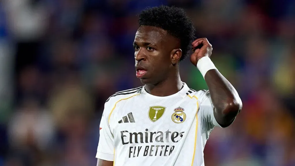 Vini Jr. está insatisfeito no Real Madrid. (Photo by Angel Martinez/Getty Images)