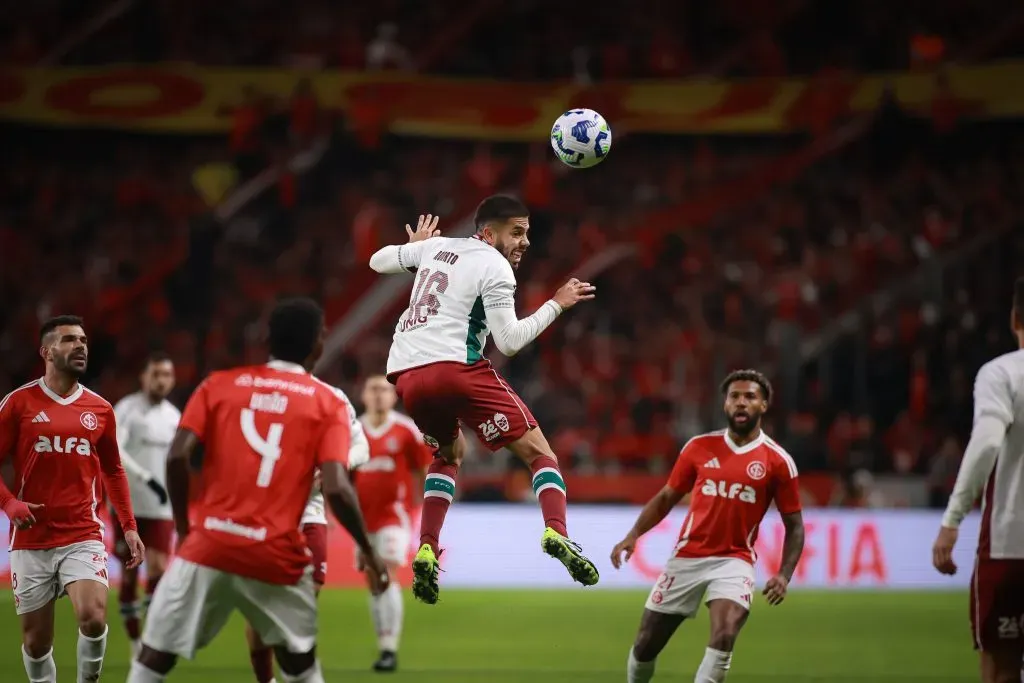 Nonato jogador do Fluminense durante partida contra o Internacional no estadio Beira-Rio pelo campeonato Copa Do Brasil 2025. Foto: Maxi Franzoi/AGIF