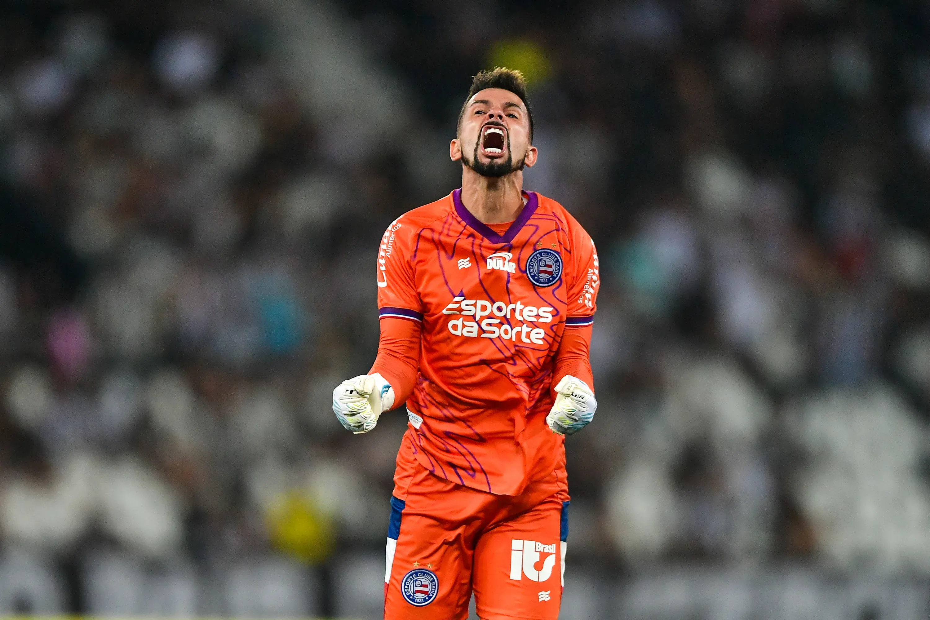RJ – RIO DE JANEIRO – 05/05/2024 – BRASILEIRO A 2024, BOTAFOGO X BAHIA – Marcos Felipe goleiro do Bahia durante partida contra o Botafogo no estadio Engenhao pelo campeonato Brasileiro A 2024. Foto: Thiago Ribeiro/AGIF