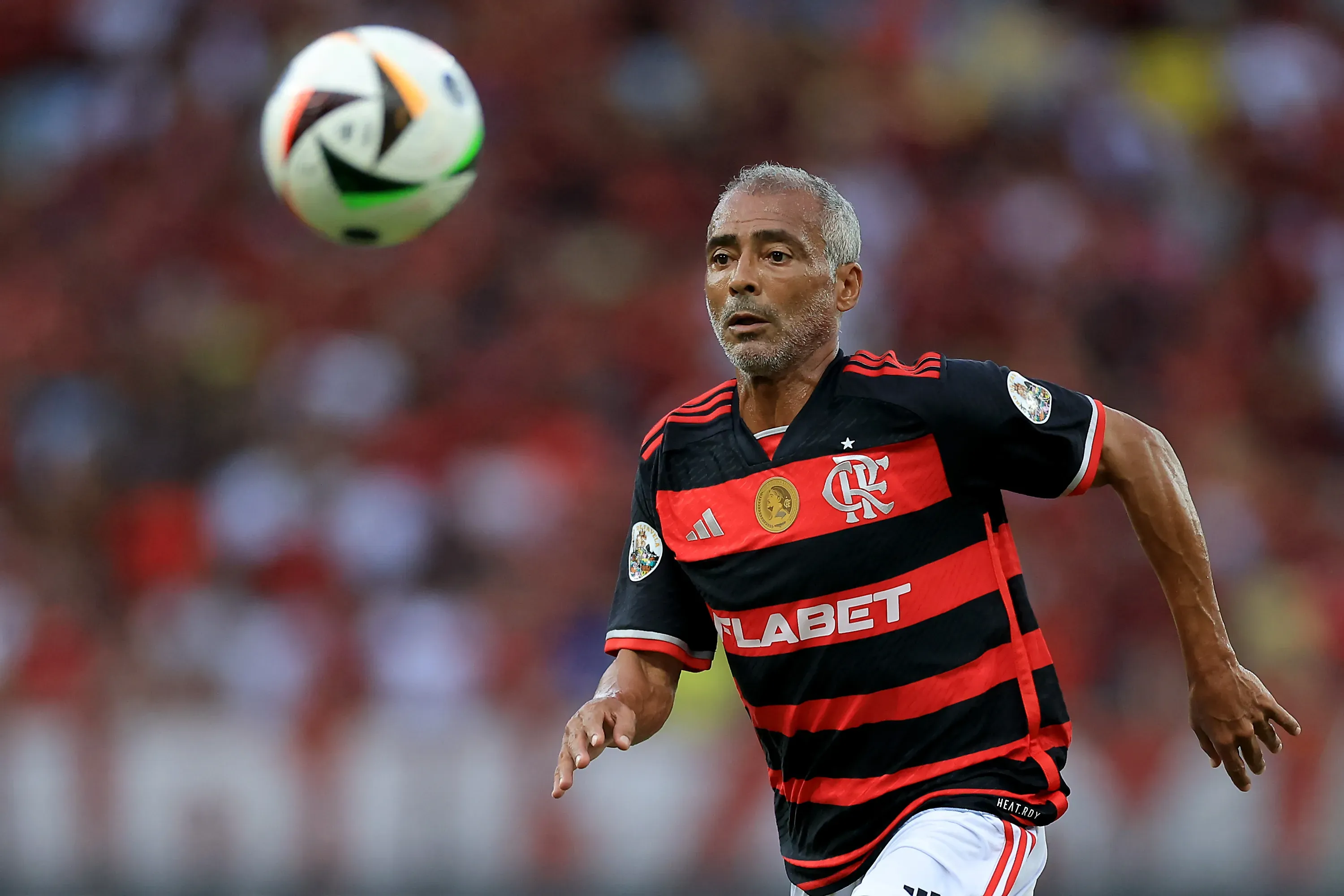 RIO DE JANEIRO, BRAZIL – DECEMBER 15: Romario of Flamengo in actioduring the Adriano’s Last Game match between Flamengo Stars and Friends From Italy at Maracana Stadium on December 15, 2024 in Rio de Janeiro, Brazil. (Photo by Buda Mendes/Getty Images)