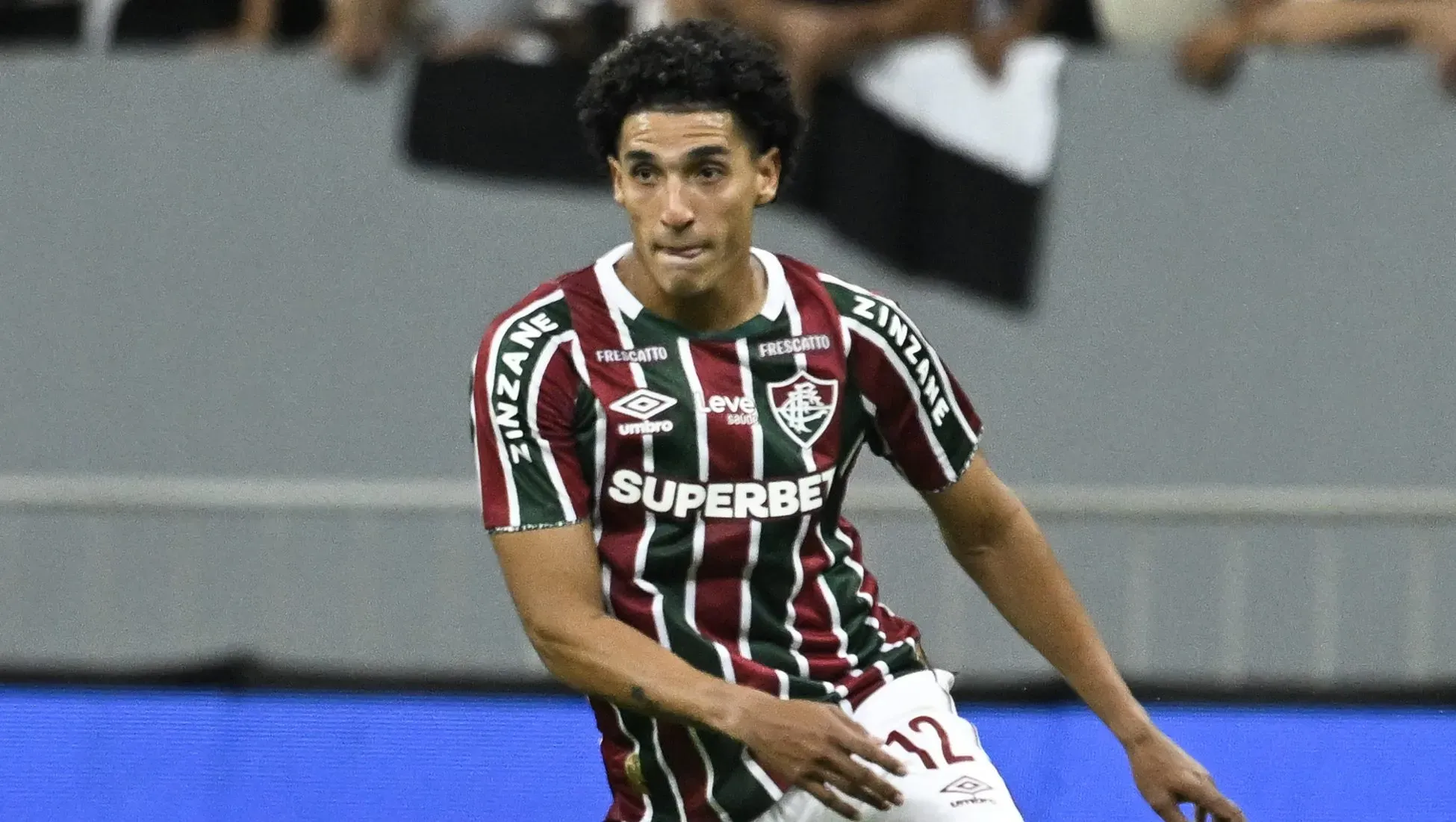 Gabriel Fuentes jogador do Fluminense durante partida contra o Vasco no estadio Mane Garrincha pelo campeonato Carioca 2025. Foto: Mateus Bonomi/AGIF