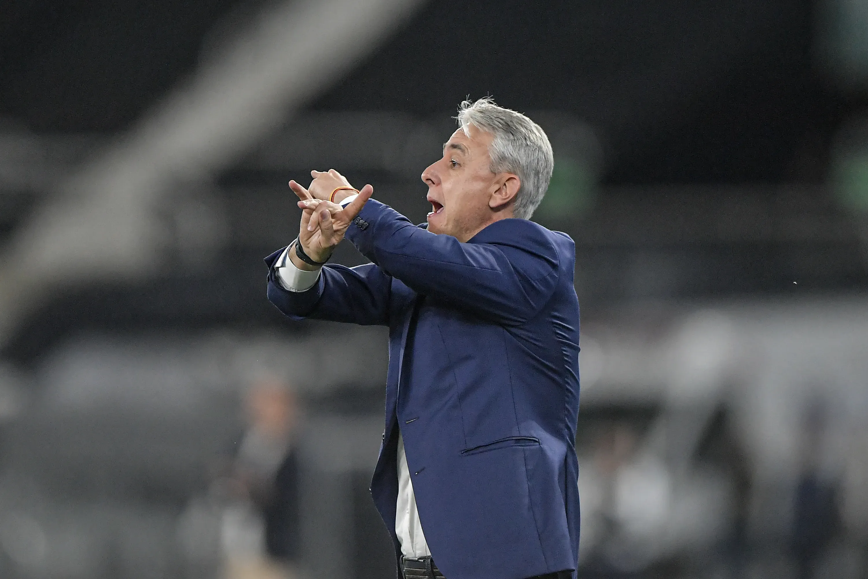 Tiago Nunes no confronto Botafogo x LDU pela Libertadores. Foto: Thiago Ribeiro/AGIF