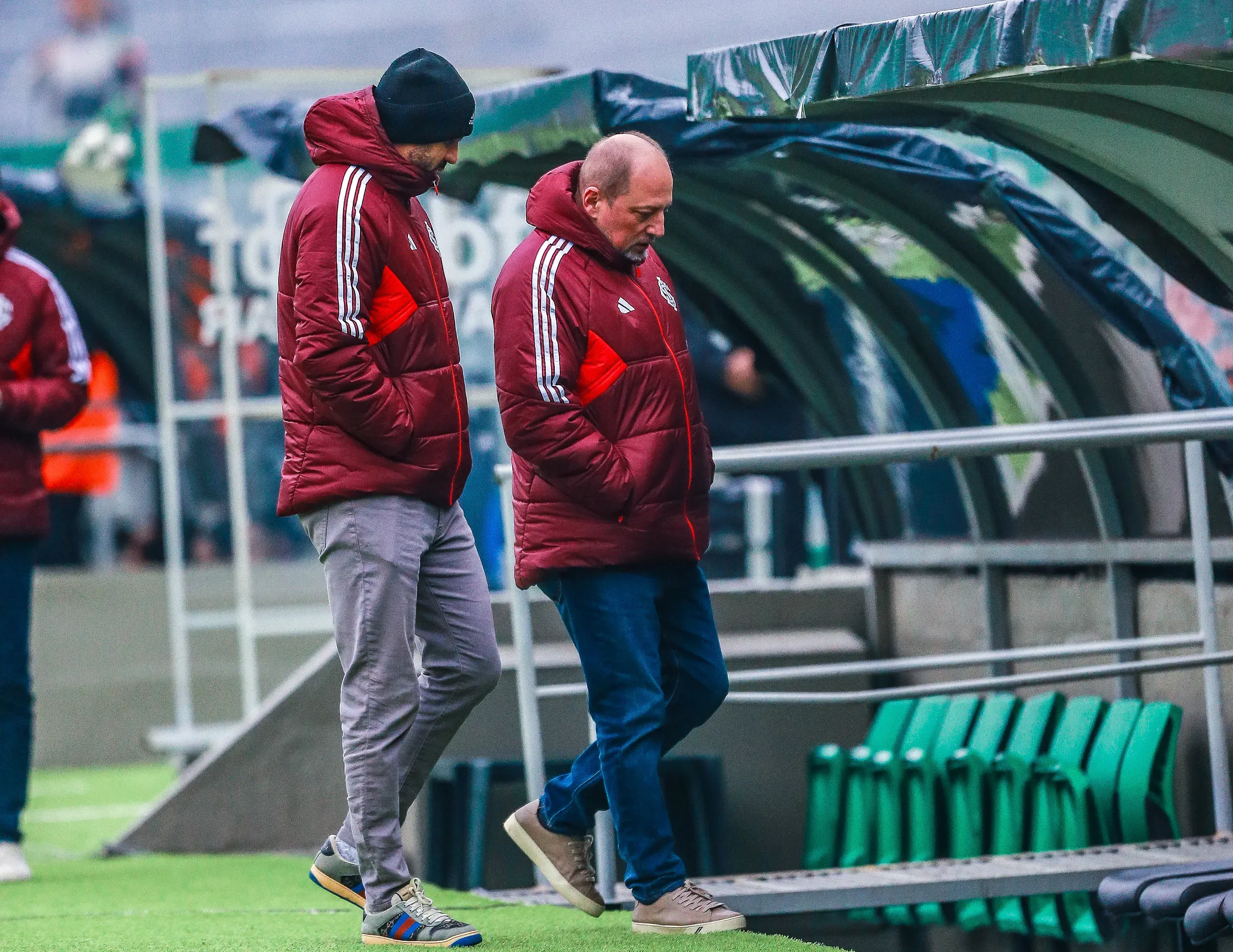 Alessandro Barcellos presidente do Internacional durante partida contra o Juventude no estadio Alfredo Jaconi pelo campeonato Copa Do Brasil 2024. Foto: Giancarlo Santorum/AGIF