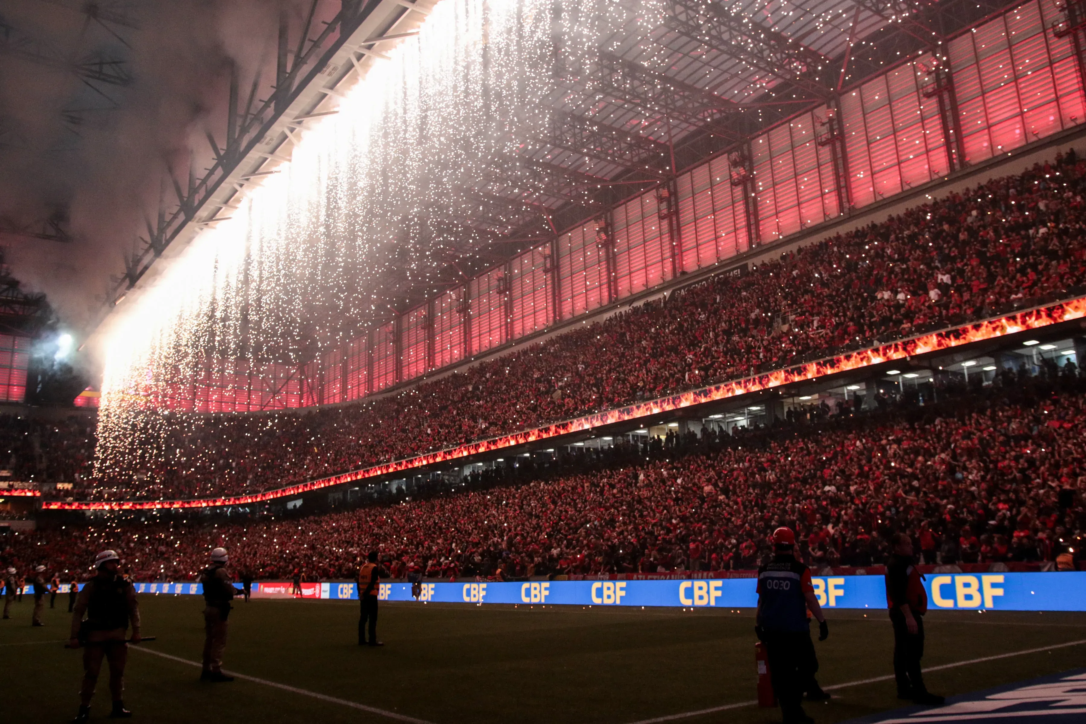 Vista geral do estadio Arena da Baixada apos a partida entre Athletico-PR e America-MG pelo campeonato Brasileiro B 2025. Foto: Robson Mafra/AGIF
