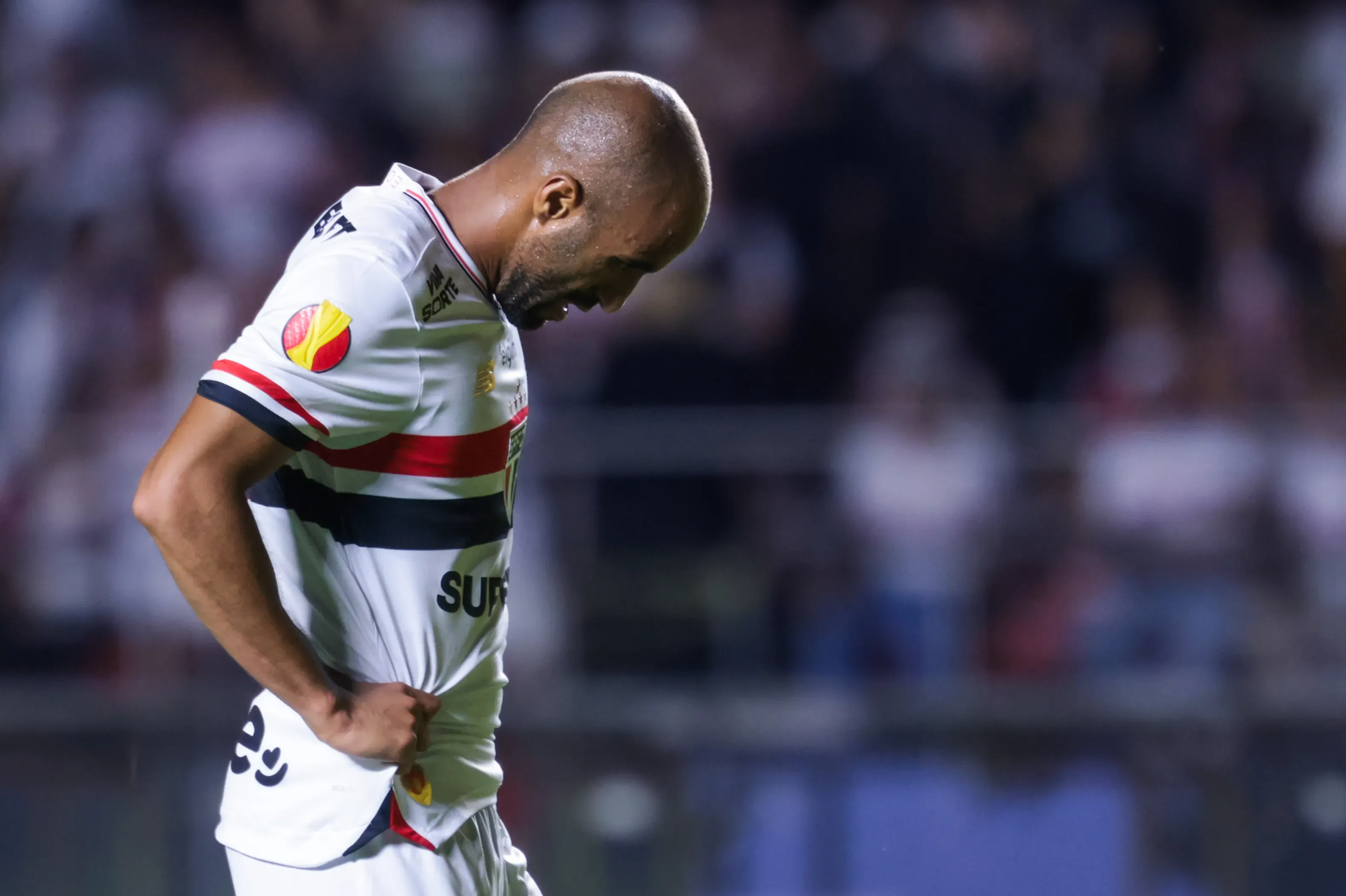 Lucas Moura jogador do Sao Paulo durante partida contra o Mirassol no estadio Morumbi pelo campeonato Paulista 2025. Foto: Marcello Zambrana/AGIF