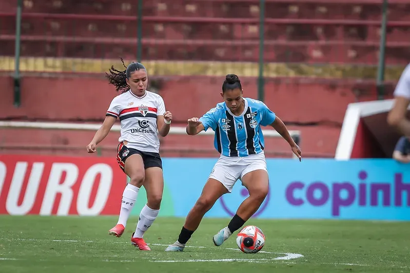 Grêmio passou em 1º lugar do grupo da morte, que tinha Palmeiras e Botafogo – Foto: Caroline Motta/Grêmio