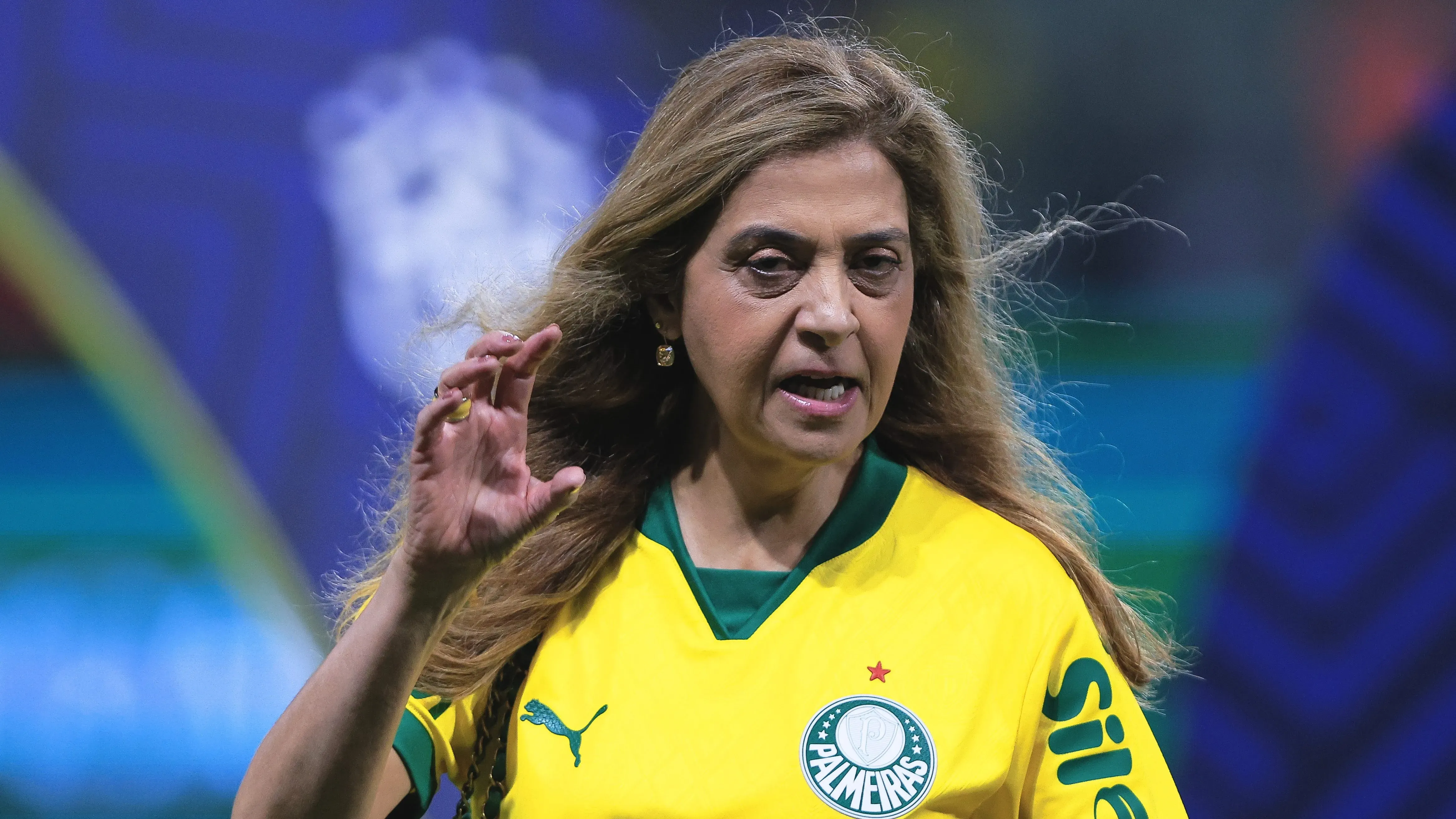 Leila Pereira, presidente do Palmeiras. Foto: Ettore Chiereguini/AGIF