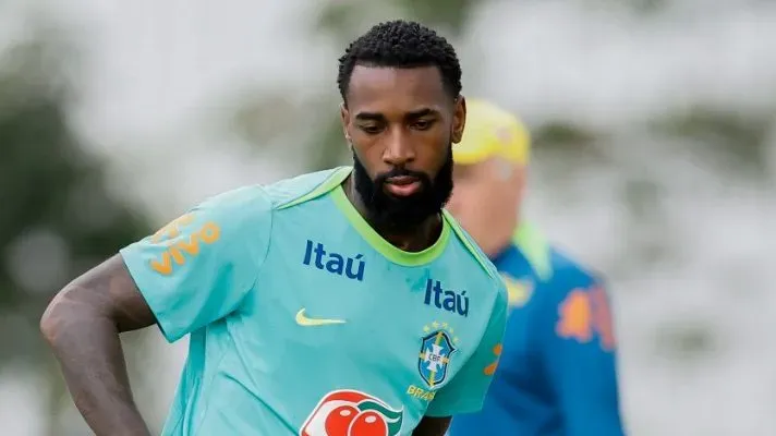 Gerson durante treino pela Seleção Brasileira no CT Joaquim Grava. Foto: @rafaelribeirorio I CBF