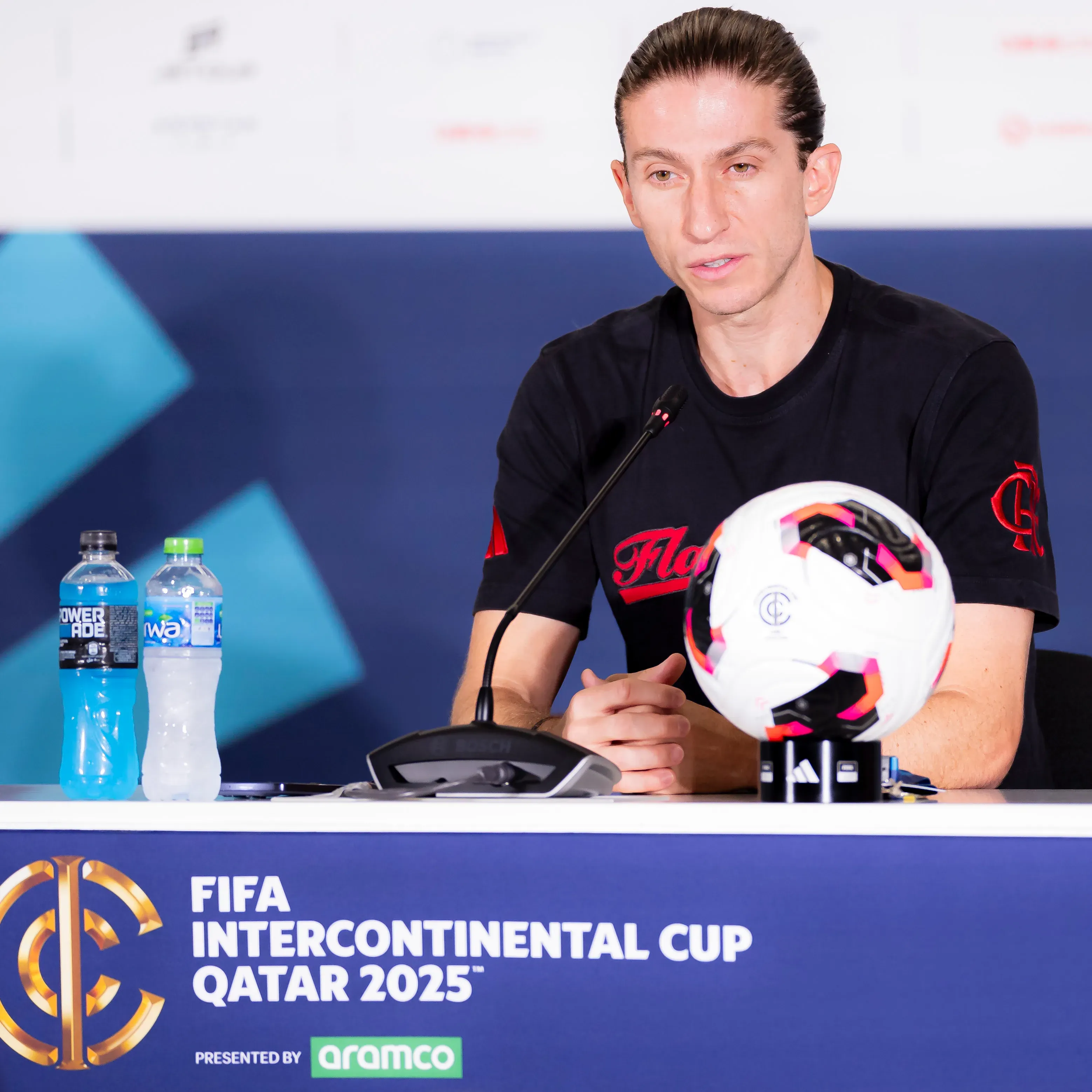 Filipe Luís analisa Pyramids, adversário do Flamengo no Mundial. Foto: Adriano Fontes/Flamengo