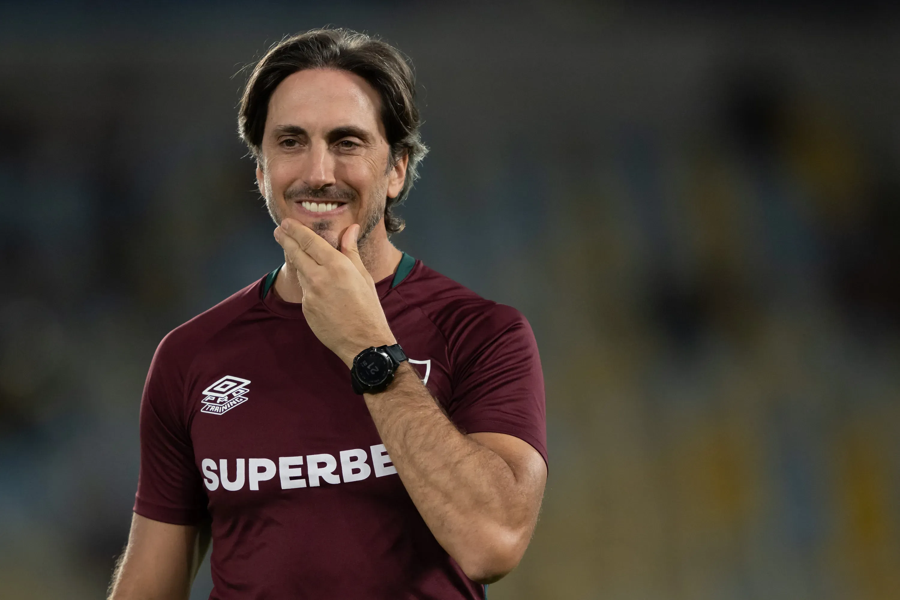 Zubeldía durante partida entre Fluminense x Juventude no Campeonato Brasileiro de 2025. Foto: Jorge Rodrigues/AGIF