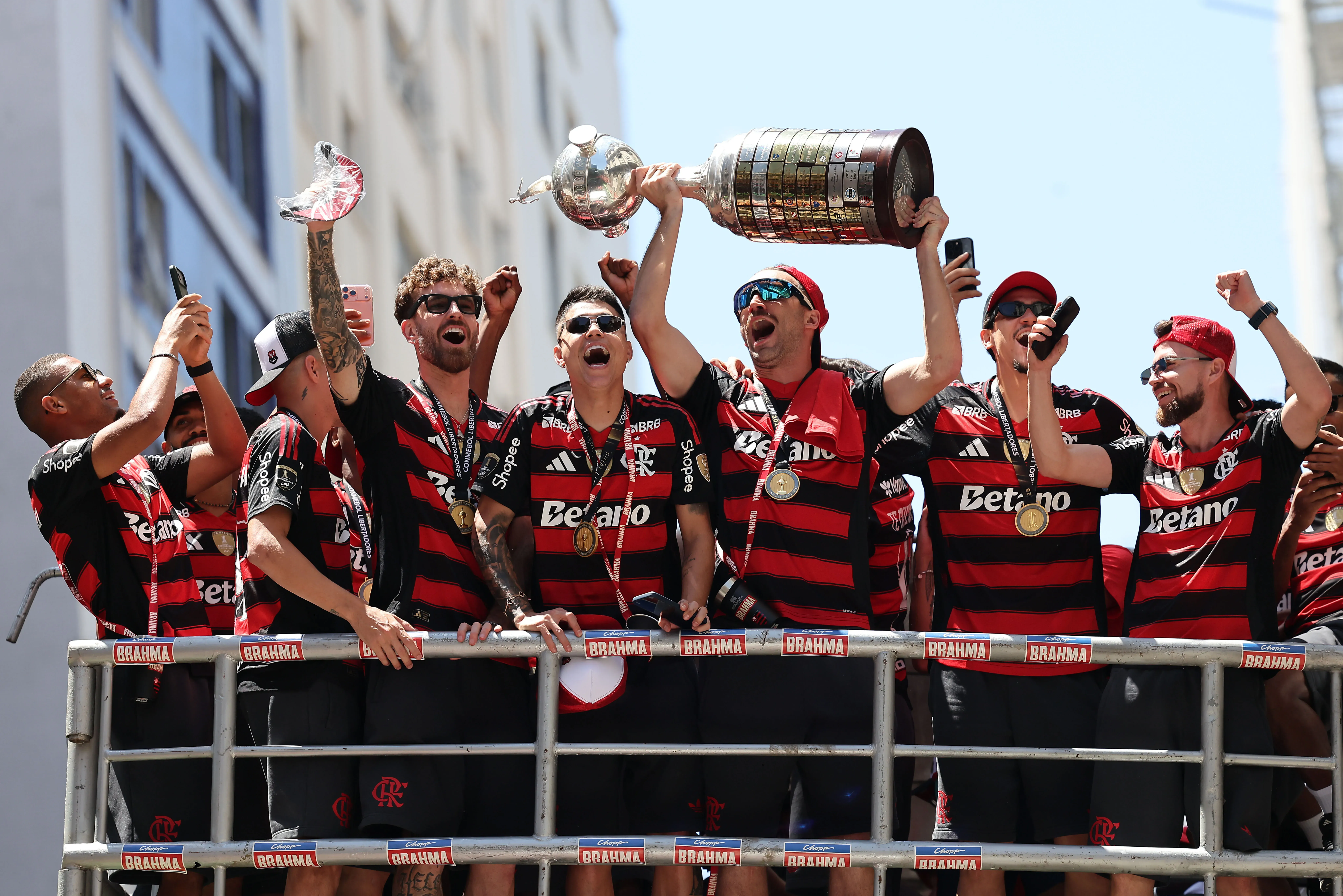 Flamengo foi campeão da Libertadores em 2025. Foto: Wagner Meier/Getty Images