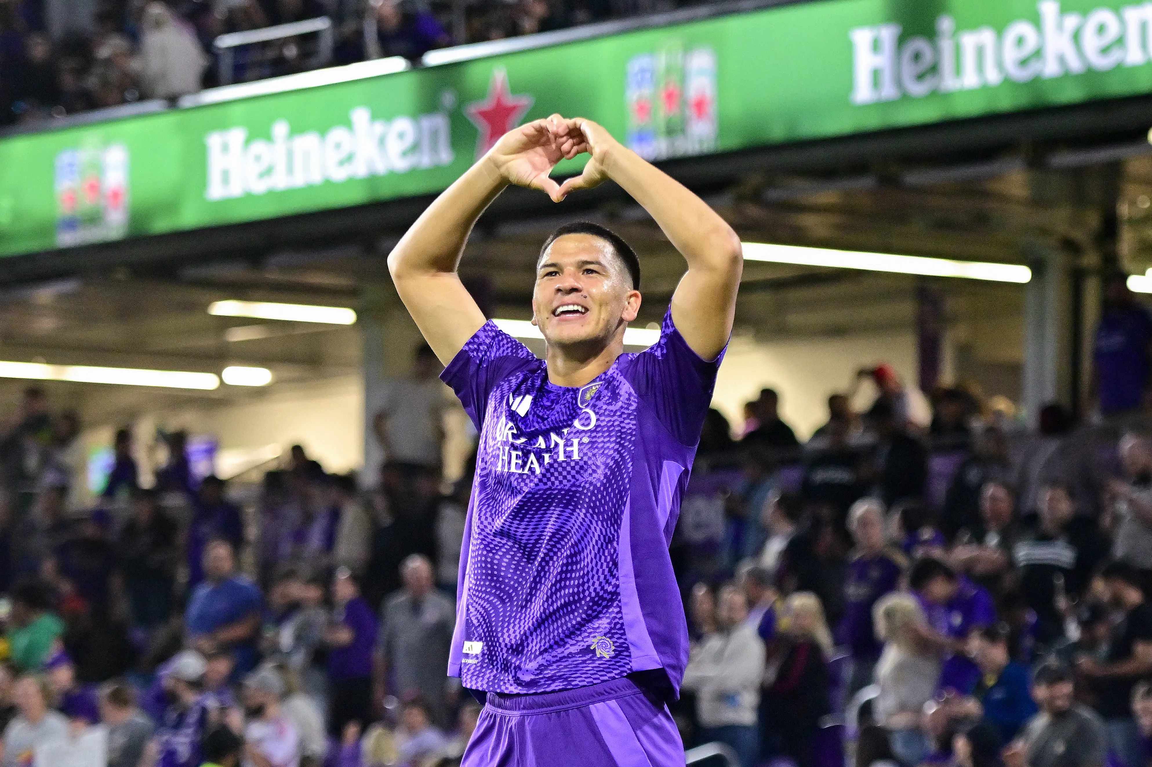 César Araújo #5 of Orlando City celebrates after scoring the team’s first goal during the MLS match between Orlando City and Toronto FC at Inter&Co Stadium on March 01, 2025 in Orlando, Florida. (Photo by Julio Aguilar/Getty Images)
