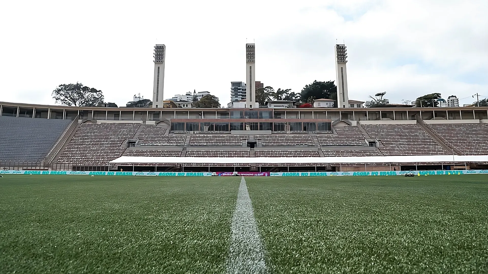 Uma das arquibancadas da Arena Pacaembu