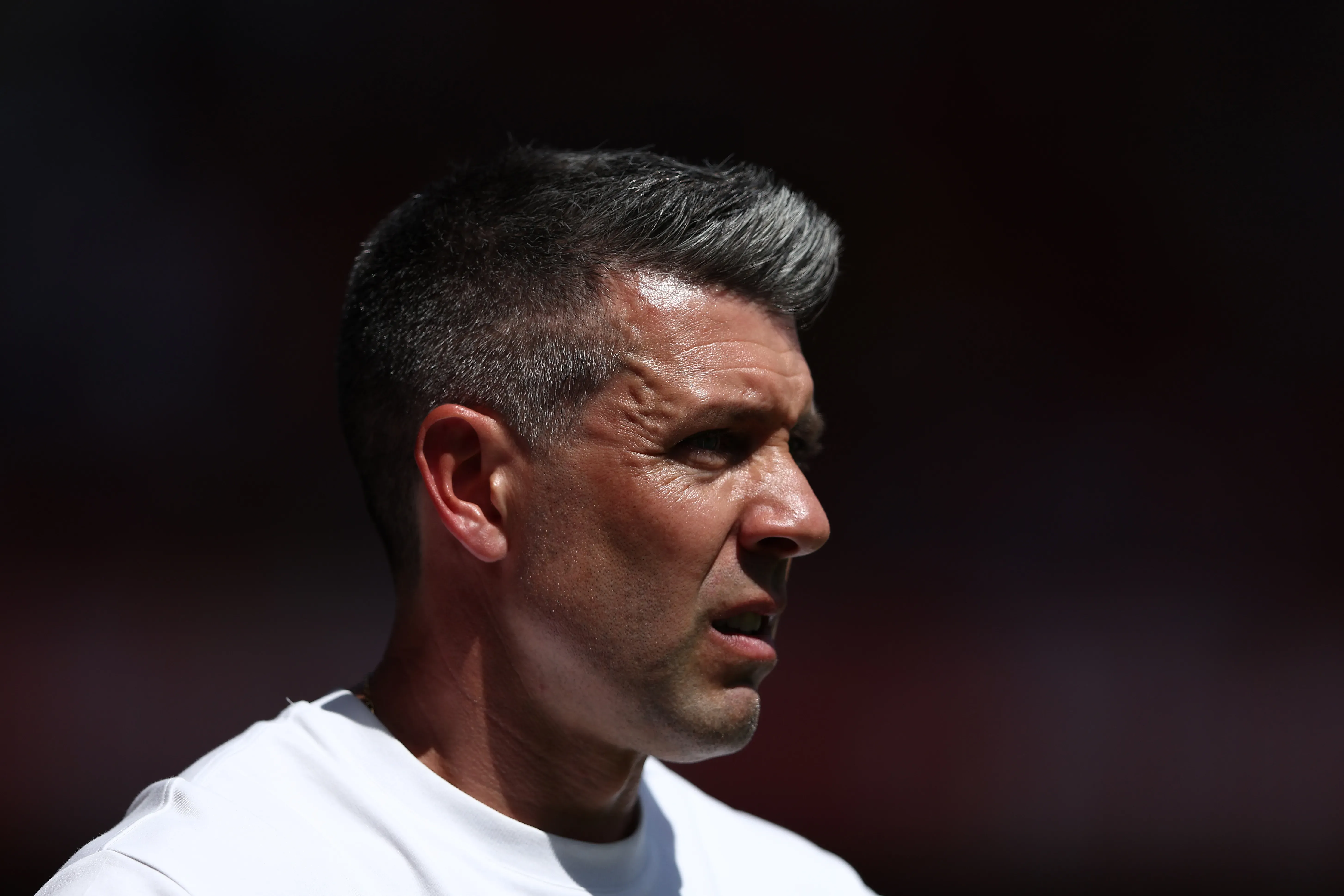 Paulo Pezzolano, Manager of Watford, looks on during the Sky Bet Championship match between Charlton Athletic and Watford at The Valley on August 09, 2025 in London, England. (Photo by James Fearn/Getty Images)