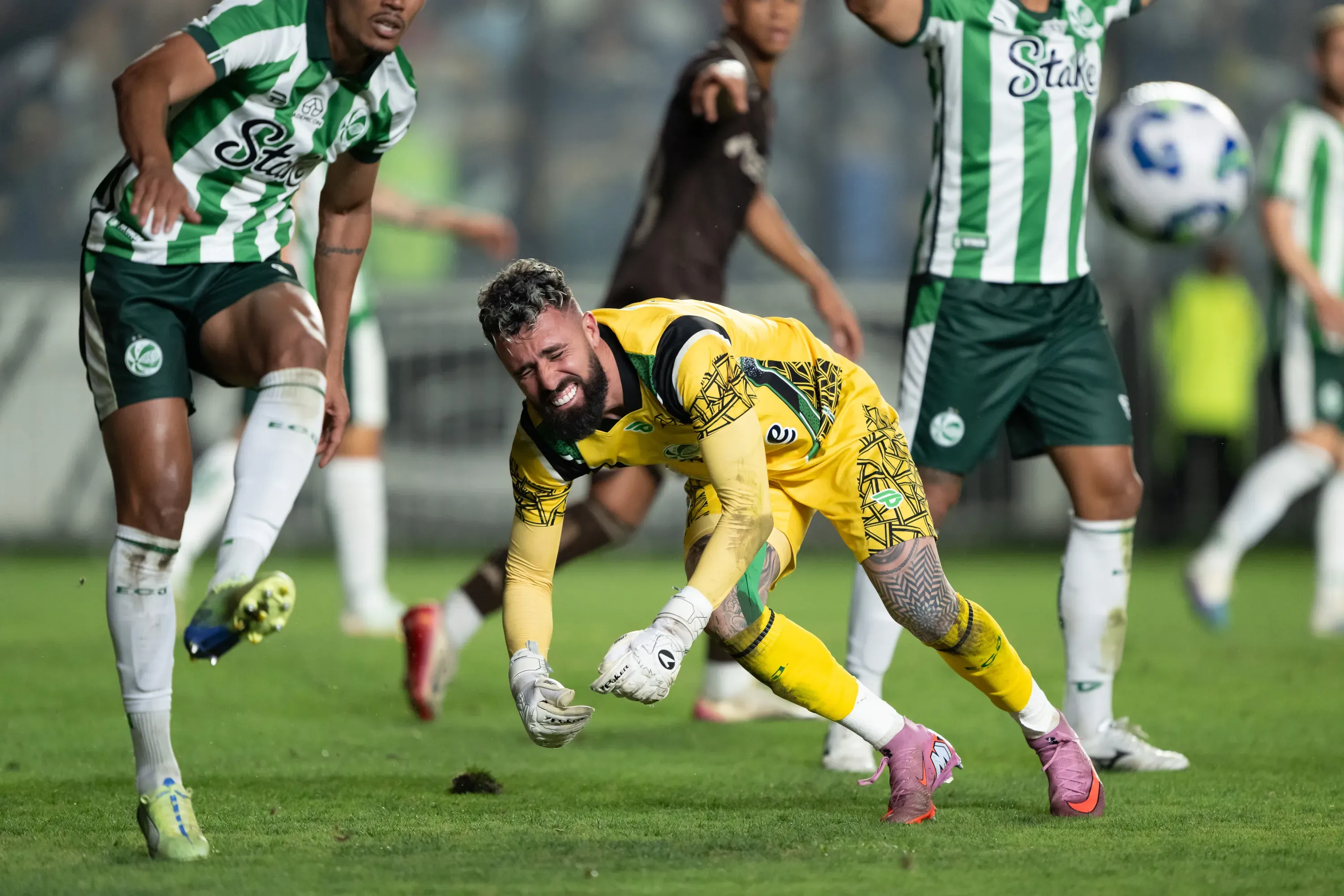 Jandrei, goleiro do Juventude, durante partida contra o Vasco em Sao Januario pelo campeonato Brasileiro 2025. Foto: Jorge Rodrigues/AGIF