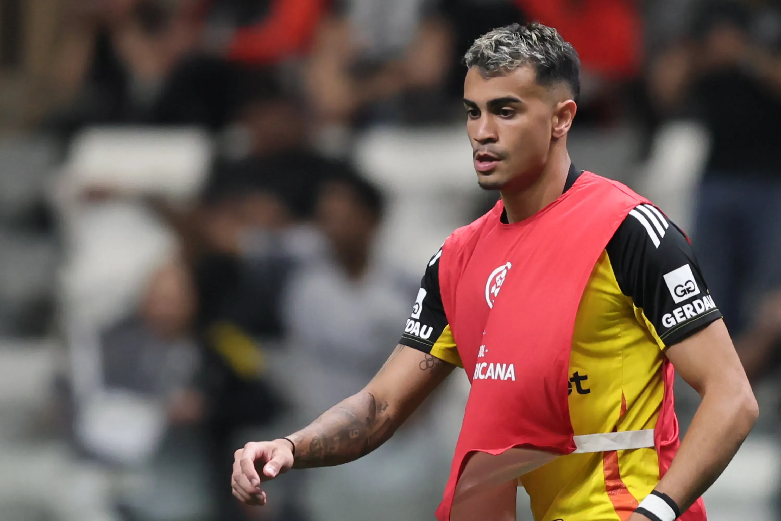 MG – BELO HORIZONTE – 14/08/2025 – COPA SUL-AMERICANA 2025, ATLETICO-MG X GODOY CRUZ – Reinier jogador do Atletico-MG durante aquecimento antes da partida contra o Godoy Cruz no estadio Arena MRV pelo campeonato Copa Sul-americana 2025. Foto: Gilson Lobo/AGIF