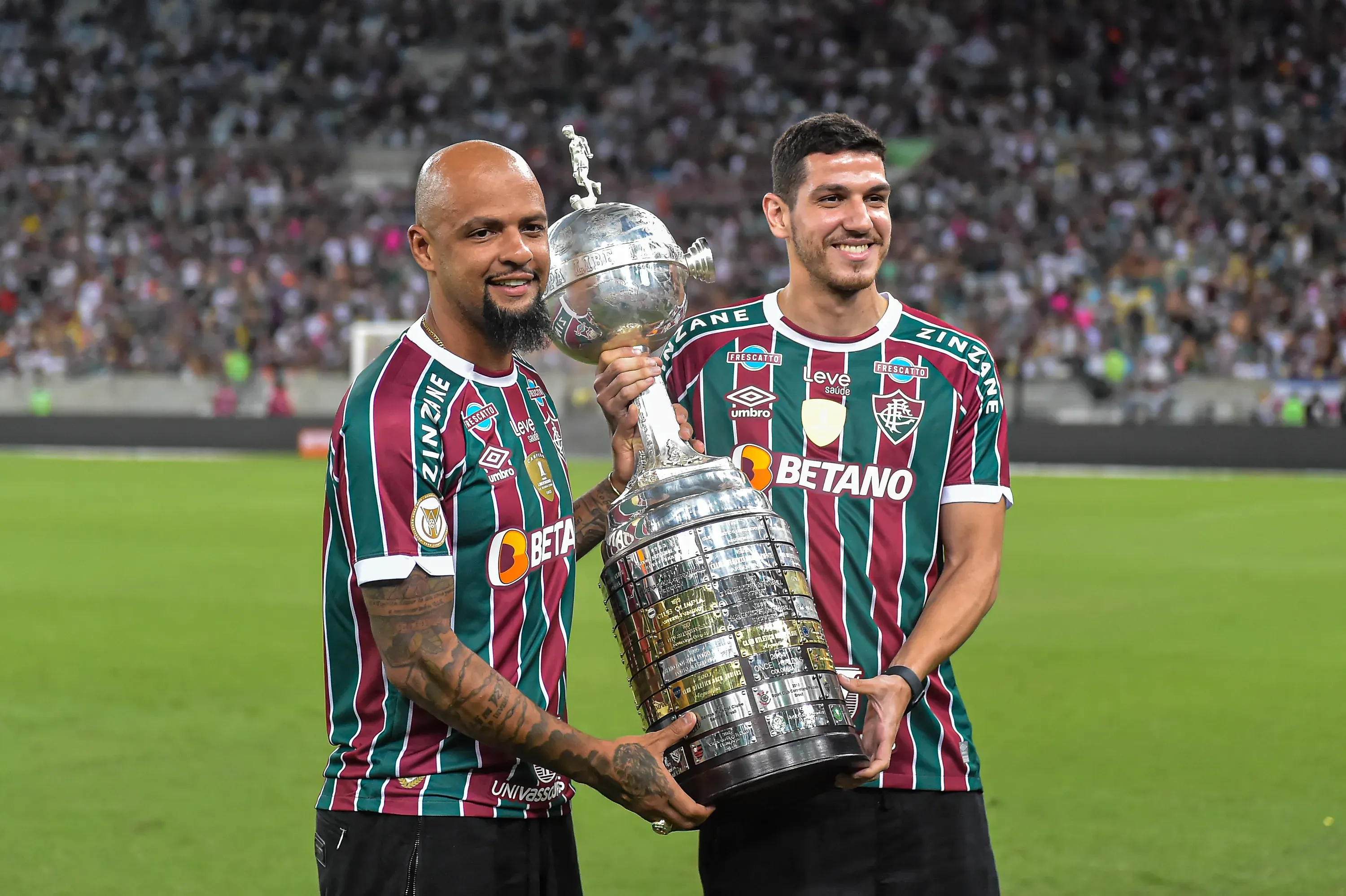 Nino foi campeão da Libertadores pelo Fluminense em 2023. Foto: Thiago Ribeiro/AGIF