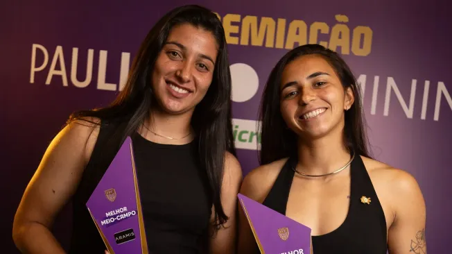 Duda Sampaio e Mariza são melhores amigas dentro e fora de campo - Foto: Rebeca Reis/Ag.Paulistão