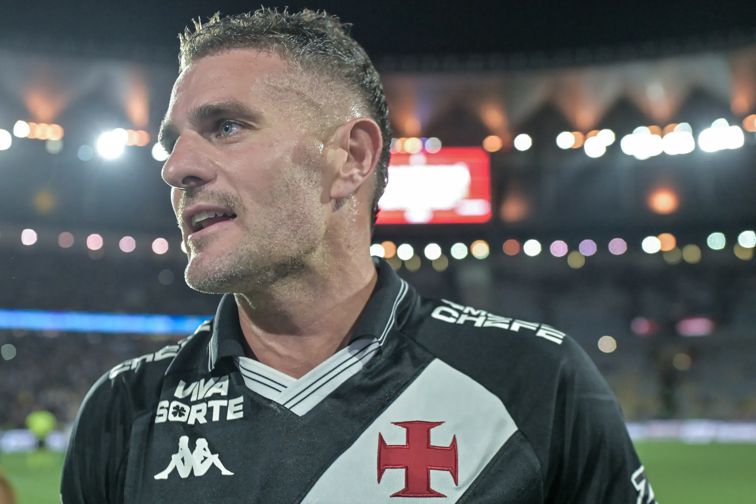 Vegetti jogador do Vasco durante partida contra o Fluminense no estadio Maracana pelo campeonato Copa Do Brasil 2025. Foto: Thiago Ribeiro/AGIF