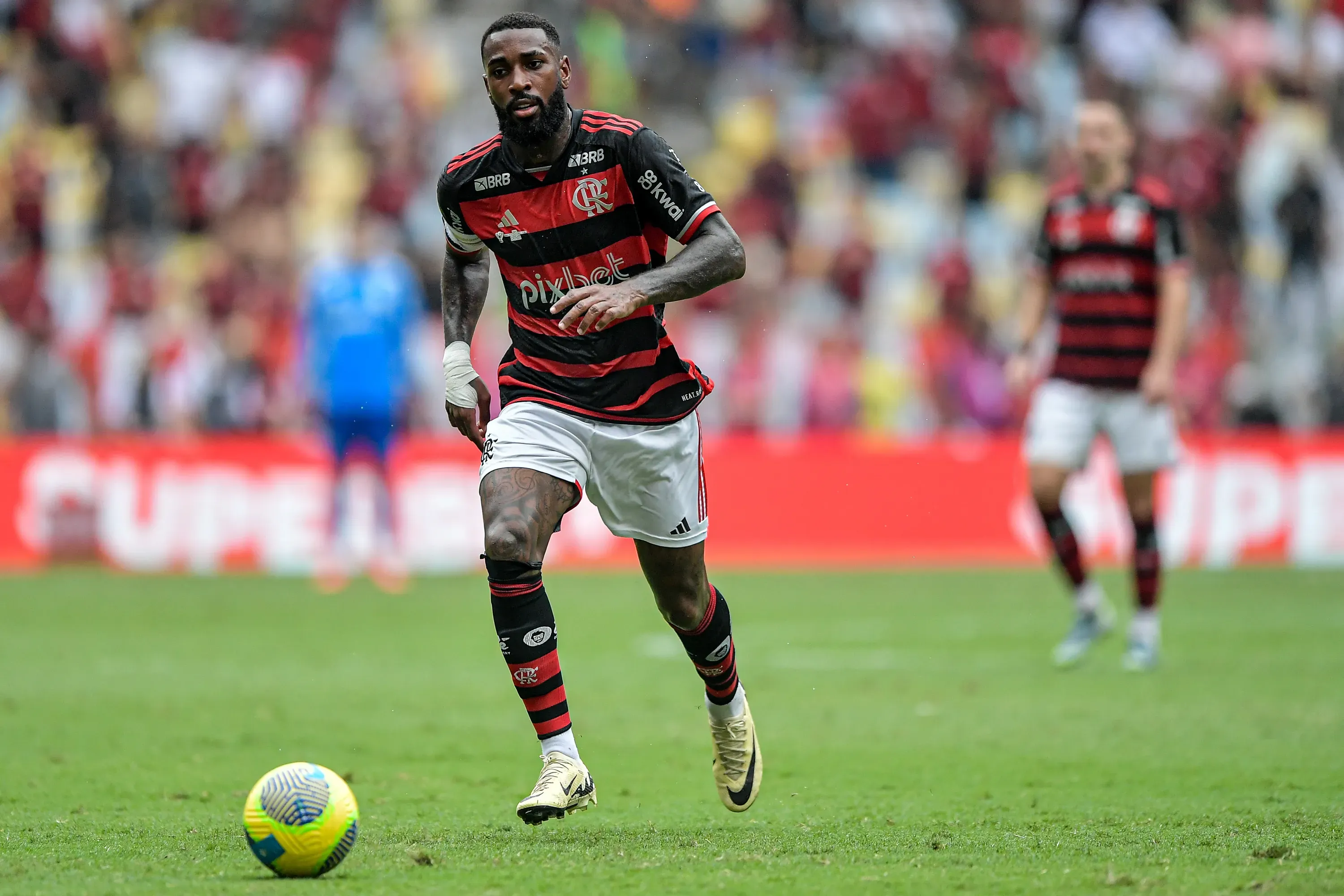 Gerson durante partida contra o Atlético-MG na Copa Do Brasil de 2024. Foto: Thiago Ribeiro/AGIF