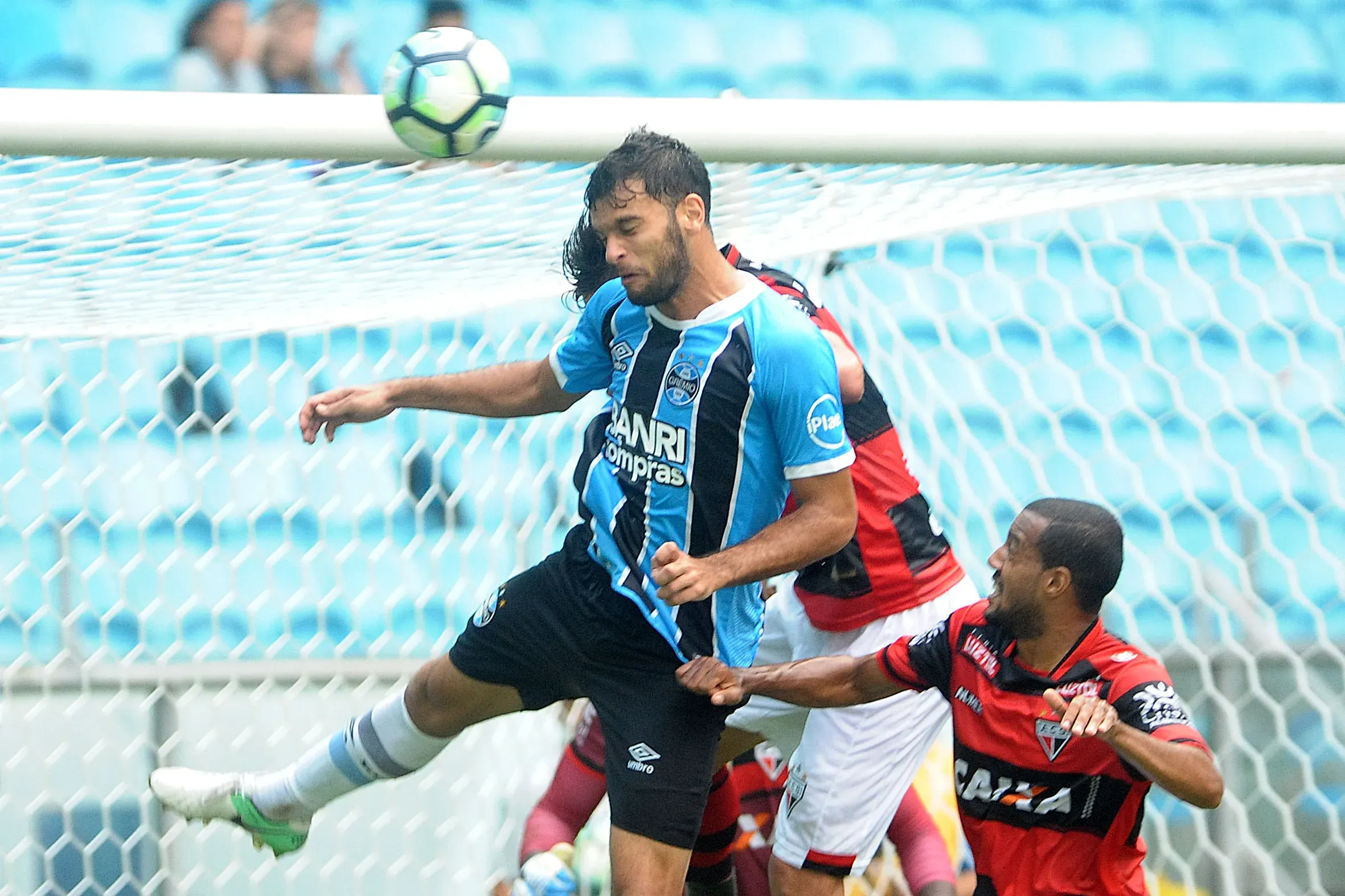 Rafael Thyere pelo Grêmio, em 2017. Foto: Ricardo Rímoli/AGIF