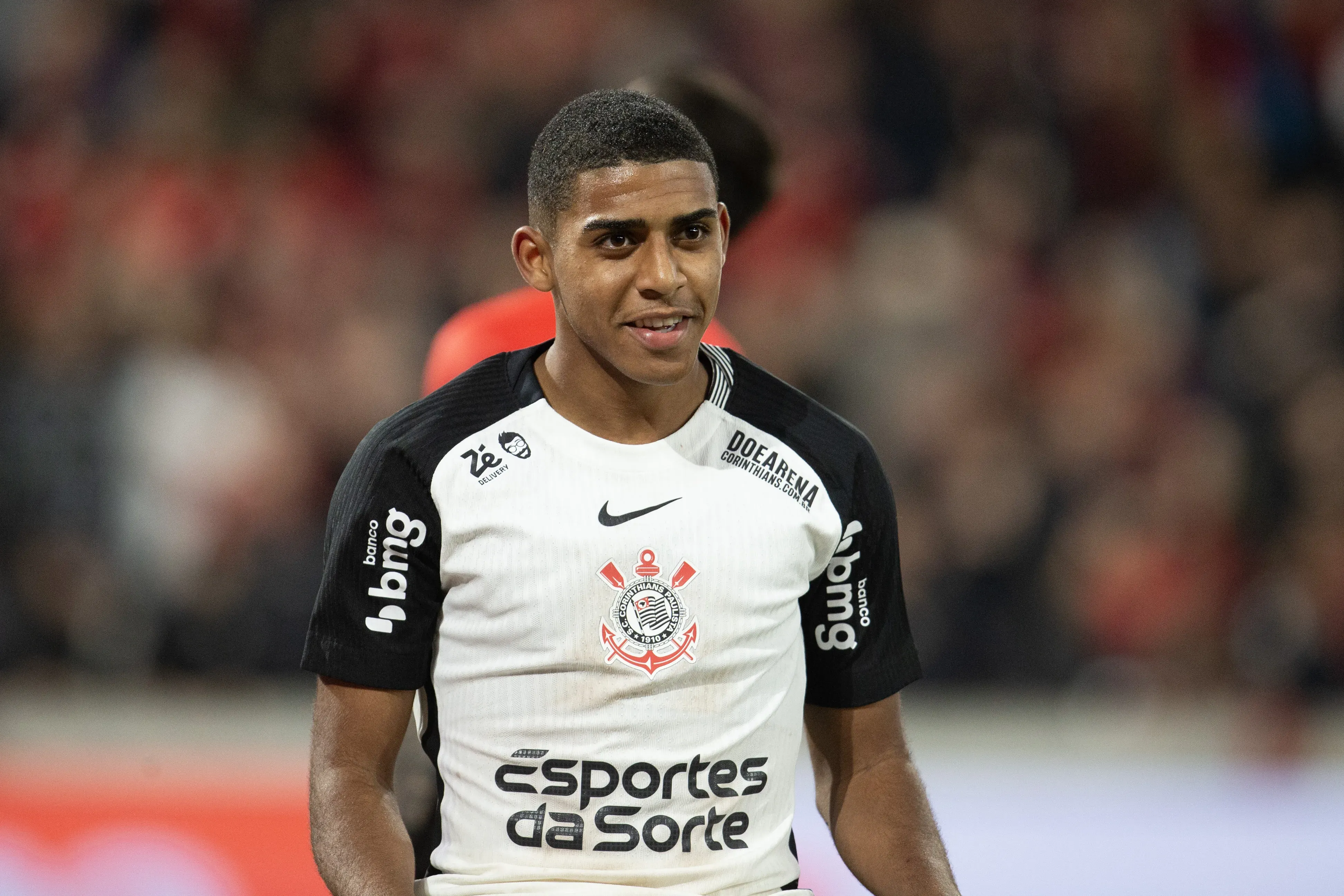 PR – CURITIBA – 27/08/2025 – COPA DO BRASIL 2025, ATHLETICO-PR X CORINTHIANS – Gui Negao jogador do Corinthians comemora seu gol durante partida contra o Athletico-PR no estadio Arena da Baixada pelo campeonato Copa Do Brasil 2025. Foto: Hedeson Alves/AGIF